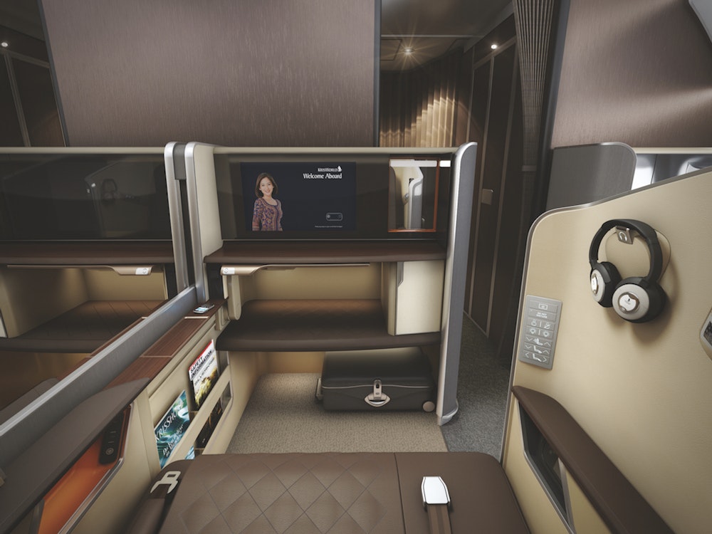 Singapore Airlines First Class Sitzbereich