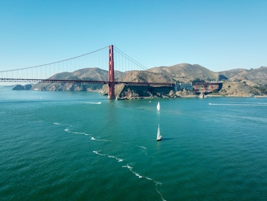 Uitzicht op de Golden Gate Bridge in San Francisco