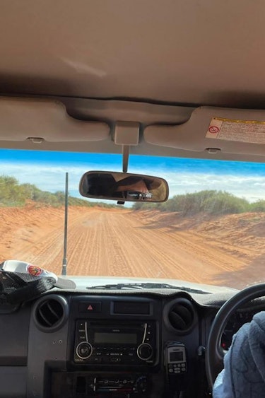 Blick aus dem Auto in Western Australia