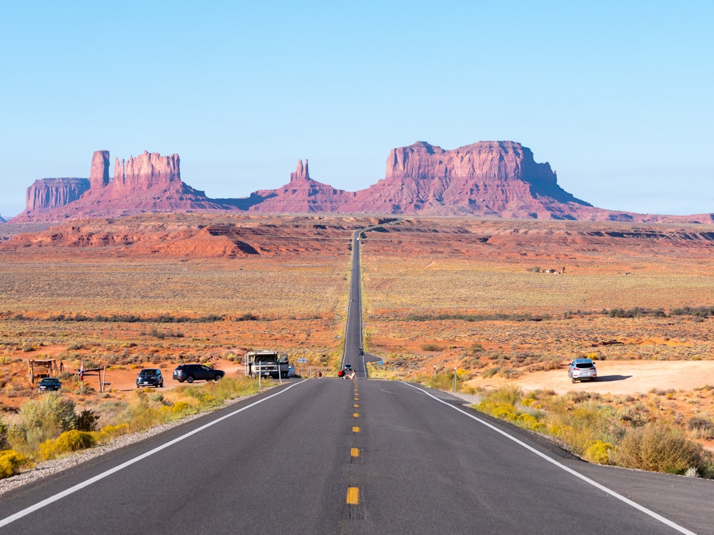 Highway zum Monument Valley in den USA