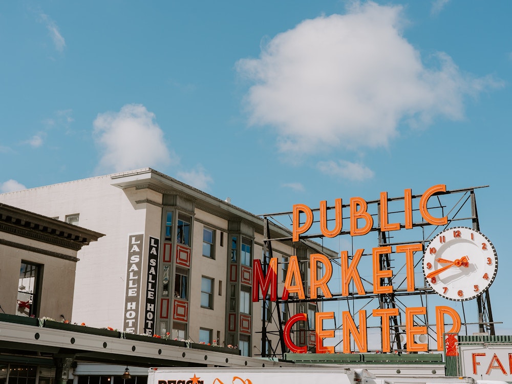 Public Market Center in Seattle, Washington State | USA Urlaub