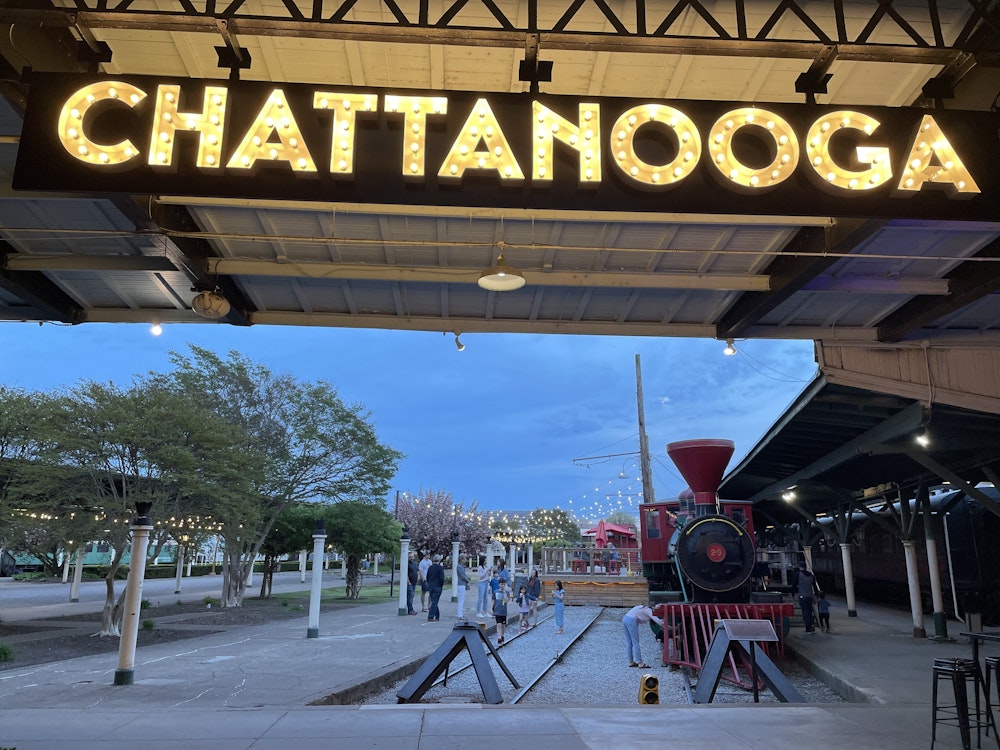 US Tennessee Chattanooga trainstation chattanooga sign