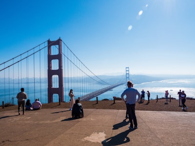 Blick auf die Golden Gate Bridge, Kalifornien | USA Urlaub