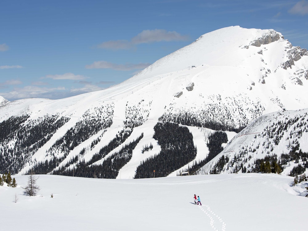 Can above banff national park aerial sunshine village snowshoe winter paul zizka incmsl