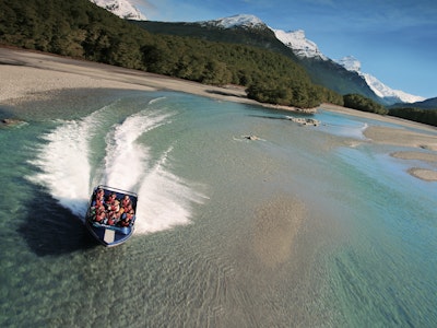 Nz glenorchy jet boat national park family see and do active