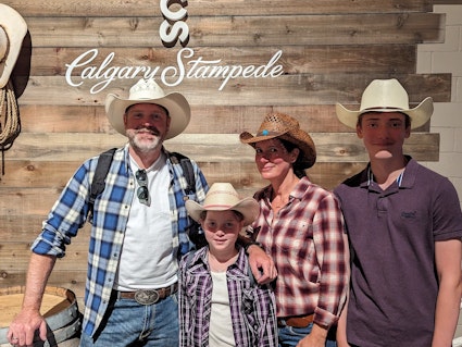 Familie bei Calgary Stampede
