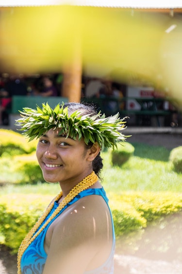 Fiji Inseln Einheimische Kopfschmuck