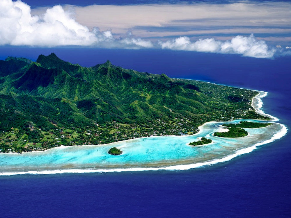 Cook Islands luftaufnahme