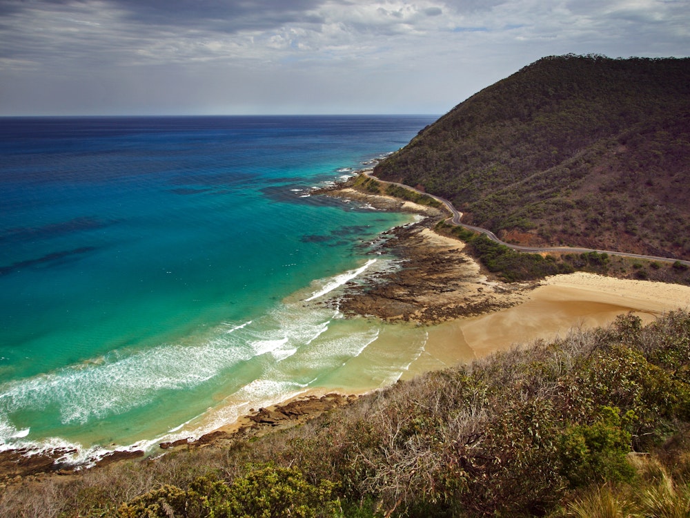 De kust langs de Great Ocean Road in Australië