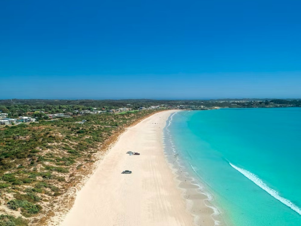 Blick auf Strand der Limestone Coast in Südaustralien