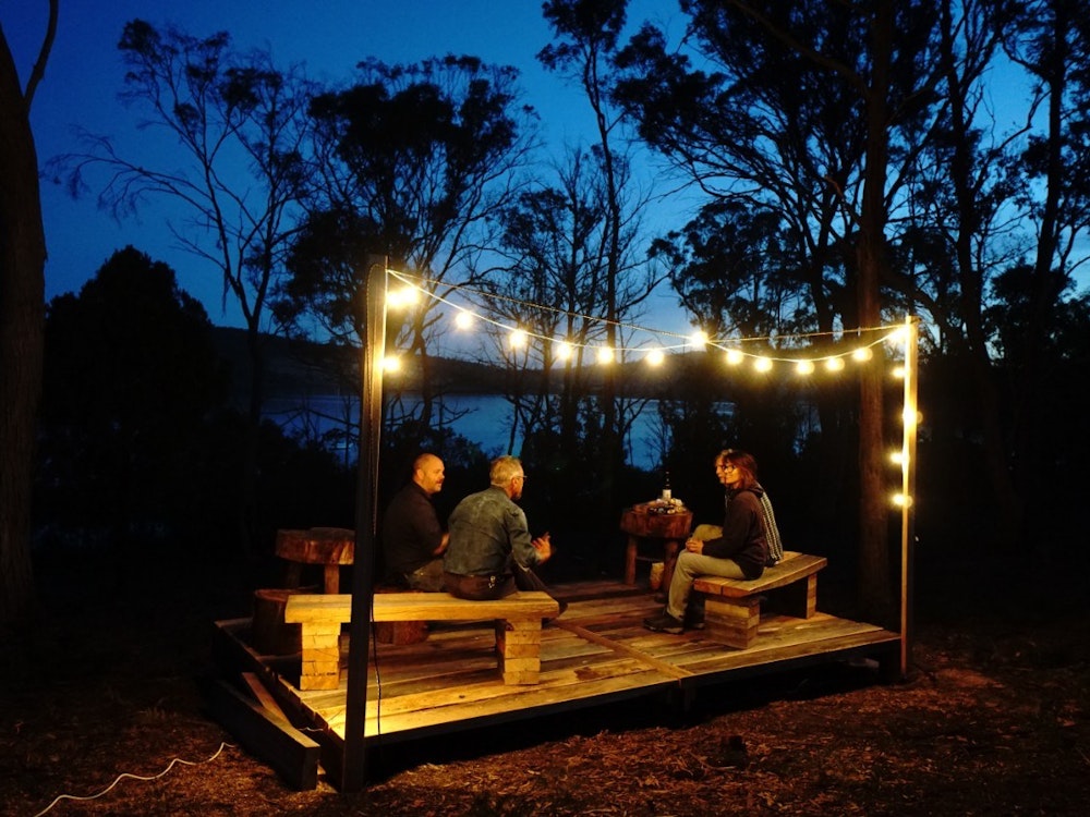 Australien Barbecue bei Nacht