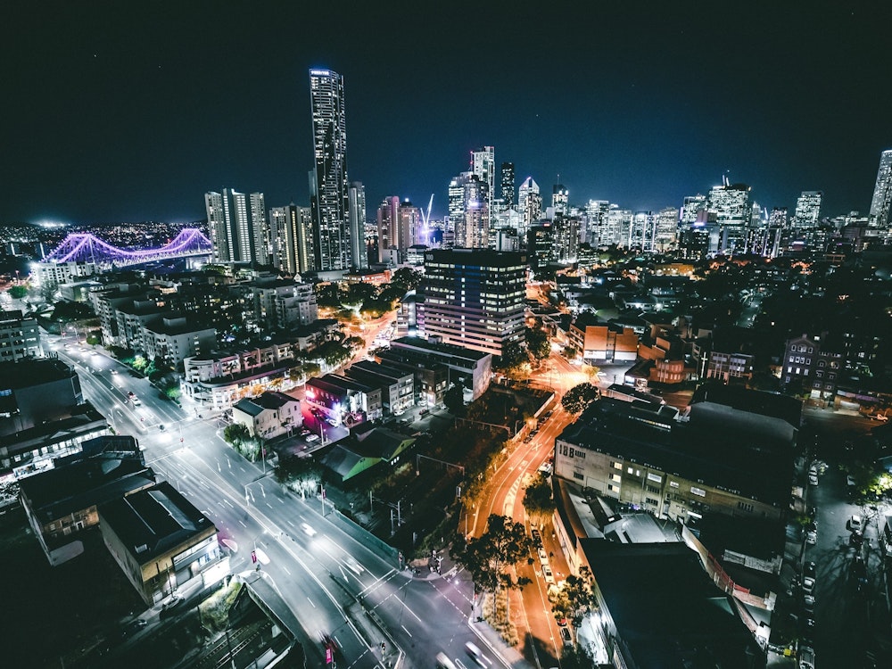 Aus brisbane view night
