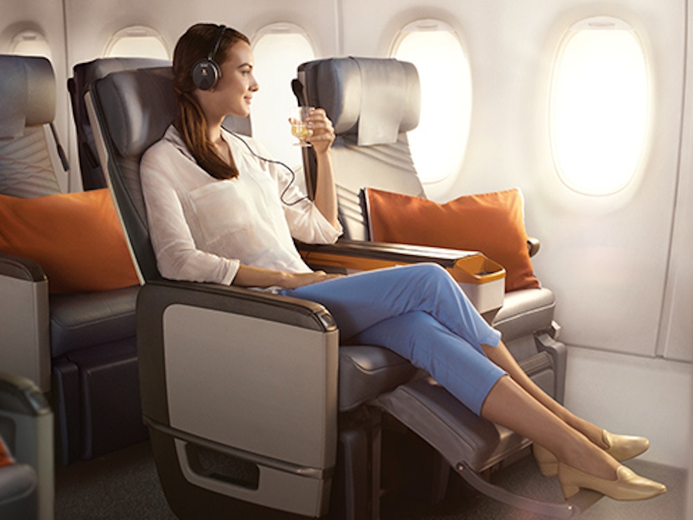 Singapore Airlines Premium Economy-Class Sitz