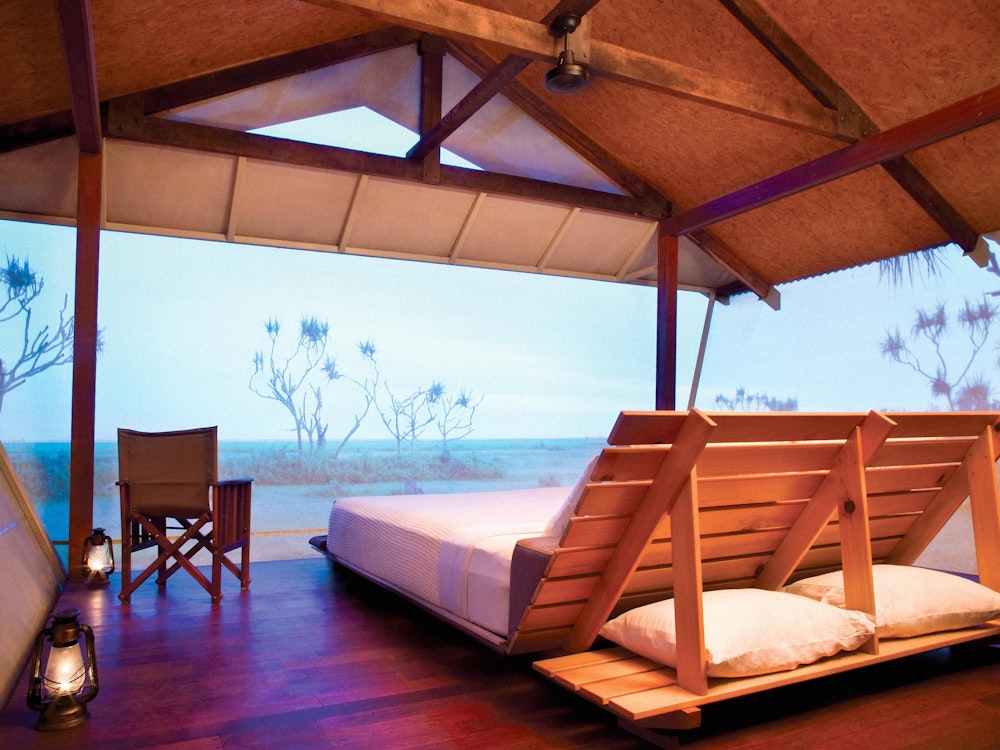 Aus kakadu wilderness bungalow bedroom view partner stays luxury