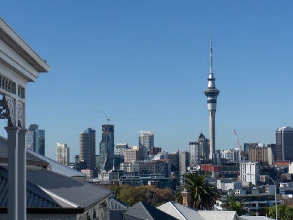 De skyline van Auckland
