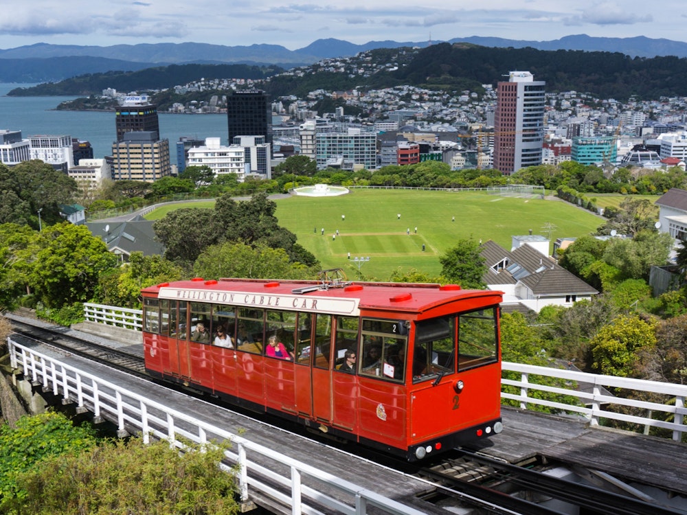 Rote Bergbahn in Wellington