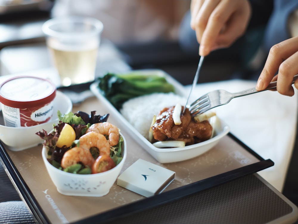 Variety of food and wine on your flight | New Zealand holiday