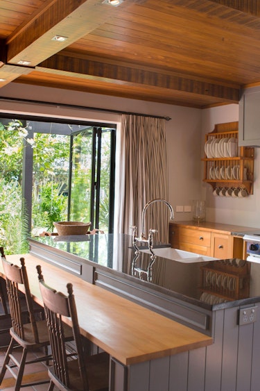 Nz coromandel luxury lodge kitchen view friends stays luxury