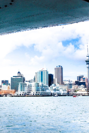Neuseeland Auckland Wasserflugzeug Hafen Meer