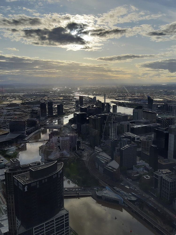 Uitzicht vanaf de Eureka Tower in Melbourne Australië